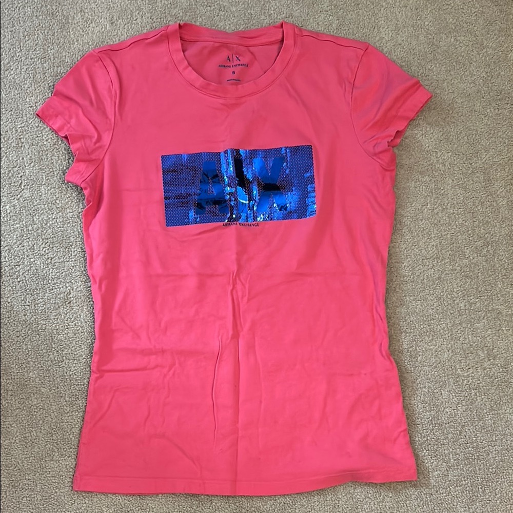 Armani exchange Pink Graphic Tee